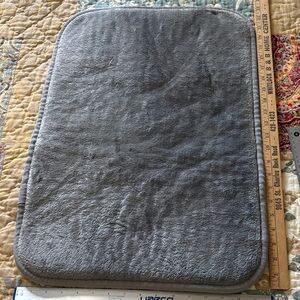 Gray Plush Bath Mat